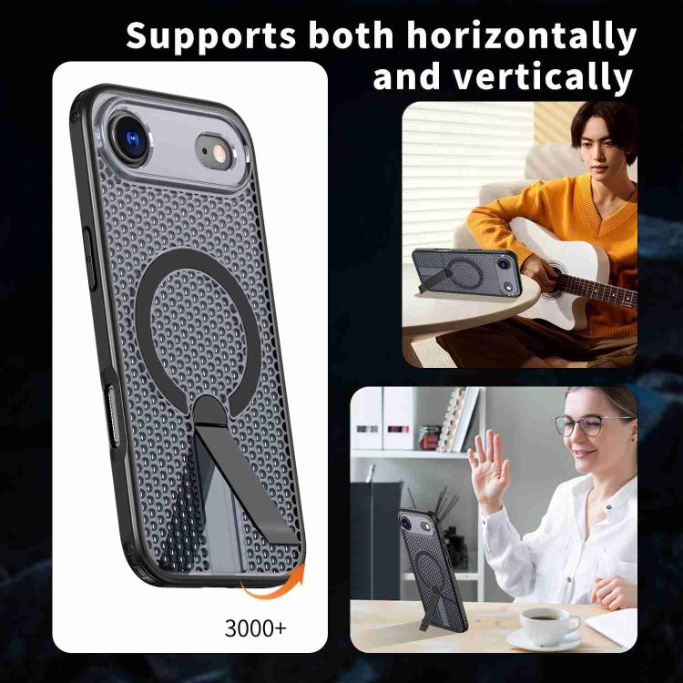 kalebol Honeycomb Cooling MagSafe Holder Phone Case, For iPhone Air, For iPhone 16 Pro Max, For iPhone 16 Pro, For iPhone 16 Plus