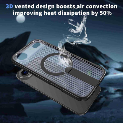 kalebol Honeycomb Cooling MagSafe Holder Phone Case, For iPhone Air, For iPhone 16 Pro Max, For iPhone 16 Pro, For iPhone 16 Plus