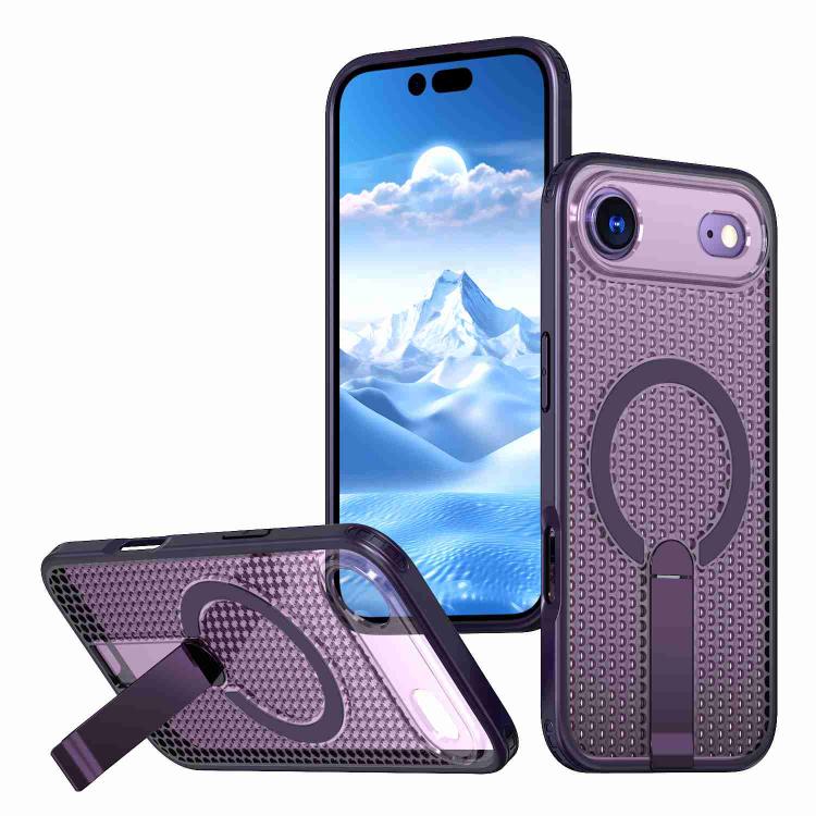 kalebol Honeycomb Cooling MagSafe Holder Phone Case, For iPhone Air, For iPhone 16 Pro Max, For iPhone 16 Pro, For iPhone 16 Plus
