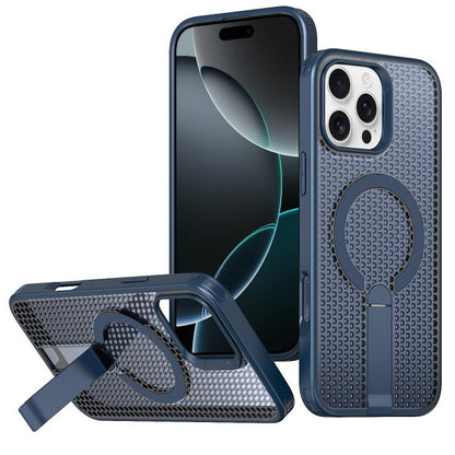 kalebol Honeycomb Cooling MagSafe Holder Phone Case, For iPhone Air, For iPhone 16 Pro Max, For iPhone 16 Pro, For iPhone 16 Plus
