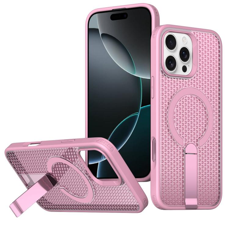 kalebol Honeycomb Cooling MagSafe Holder Phone Case, For iPhone Air, For iPhone 16 Pro Max, For iPhone 16 Pro, For iPhone 16 Plus