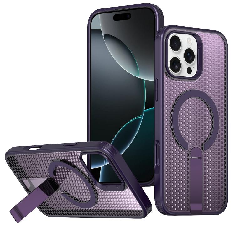 kalebol Honeycomb Cooling MagSafe Holder Phone Case, For iPhone Air, For iPhone 16 Pro Max, For iPhone 16 Pro, For iPhone 16 Plus