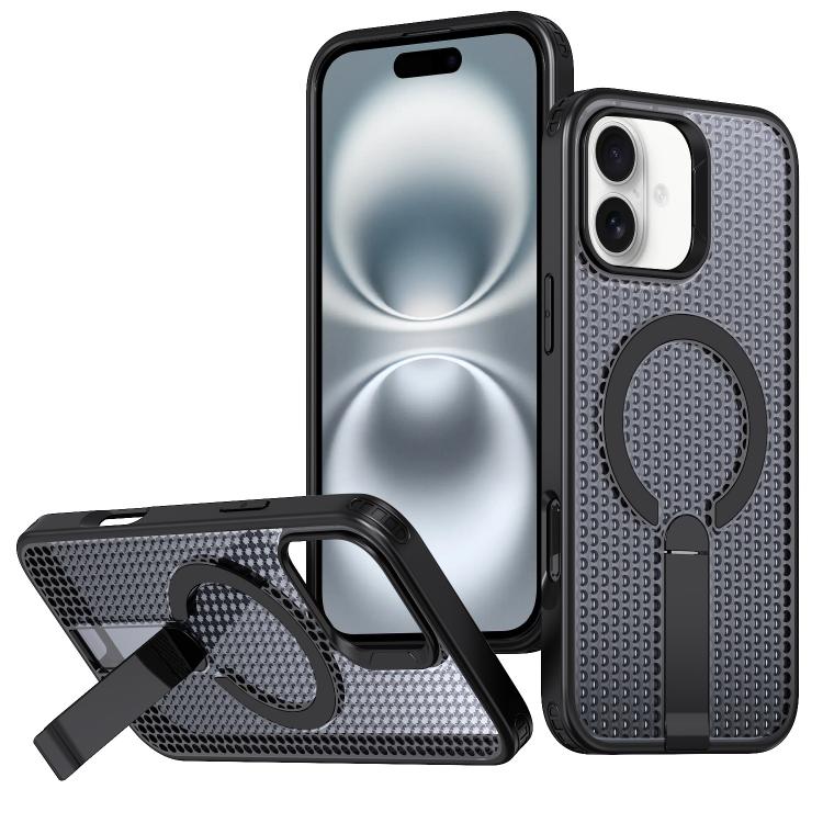 kalebol Honeycomb Cooling MagSafe Holder Phone Case, For iPhone Air, For iPhone 16 Pro Max, For iPhone 16 Pro, For iPhone 16 Plus