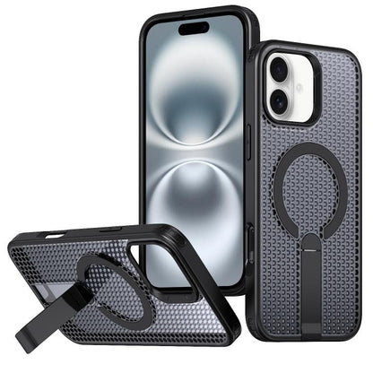 kalebol Honeycomb Cooling MagSafe Holder Phone Case, For iPhone Air, For iPhone 16 Pro Max, For iPhone 16 Pro, For iPhone 16 Plus