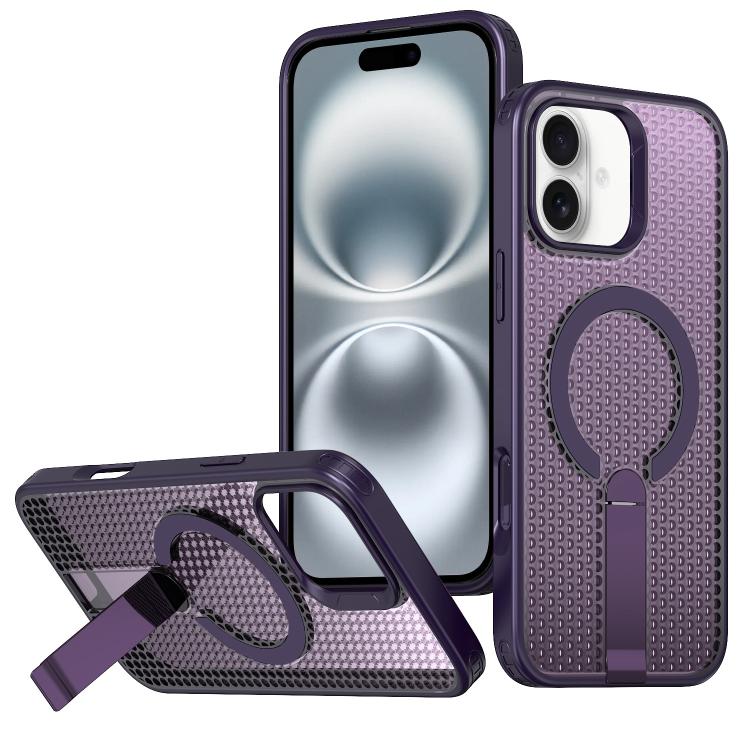 kalebol Honeycomb Cooling MagSafe Holder Phone Case, For iPhone Air, For iPhone 16 Pro Max, For iPhone 16 Pro, For iPhone 16 Plus