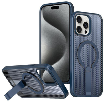 kalebol Honeycomb Cooling MagSafe Holder Phone Case, For iPhone 16 Pro, For iPhone 16 Plus, For iPhone 16, For iPhone 15 Pro Max