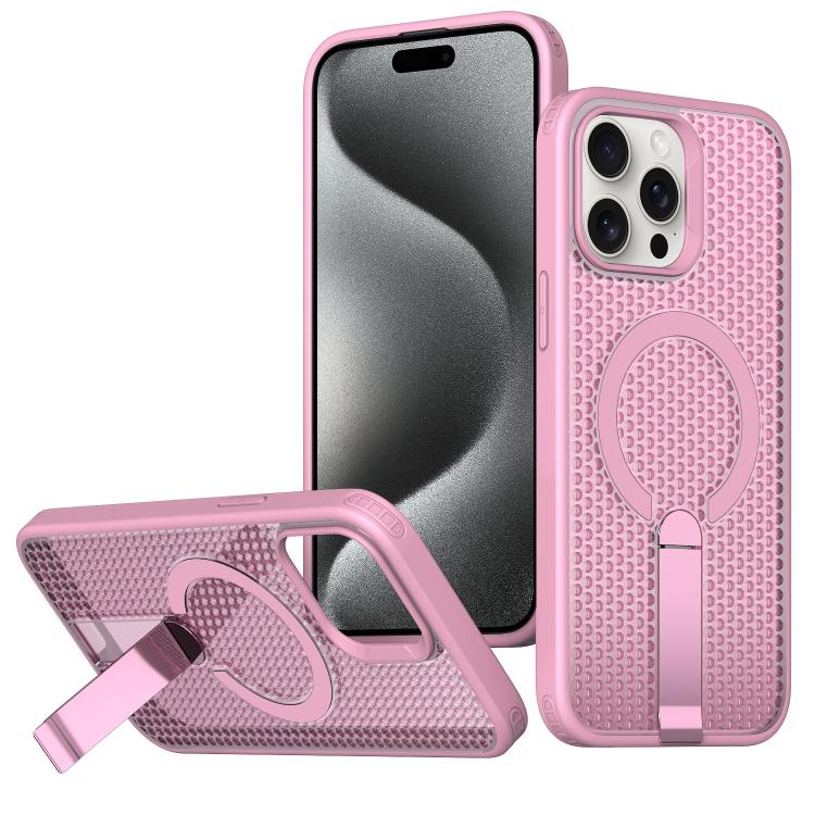 kalebol Honeycomb Cooling MagSafe Holder Phone Case, For iPhone 16 Pro, For iPhone 16 Plus, For iPhone 16, For iPhone 15 Pro Max