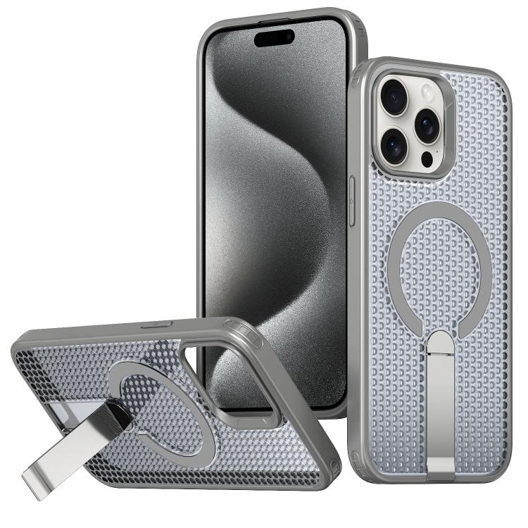 kalebol Honeycomb Cooling MagSafe Holder Phone Case, For iPhone 15 Pro, For iPhone 15 Plus, For iPhone 15, For iPhone 14 Plus