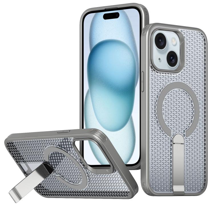 kalebol Honeycomb Cooling MagSafe Holder Phone Case, For iPhone 15 Pro, For iPhone 15 Plus, For iPhone 15, For iPhone 14 Plus