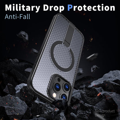 kalebol Honeycomb Cooling MagSafe Holder Phone Case, For iPhone 15, For iPhone 14 Plus, For iPhone 14, For iPhone 14 Pro