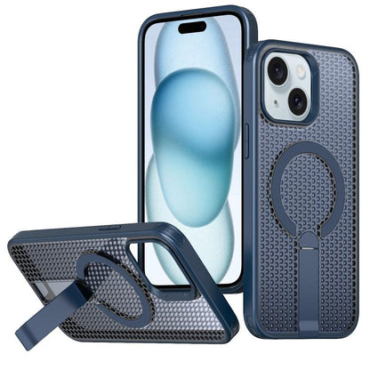 kalebol Honeycomb Cooling MagSafe Holder Phone Case, For iPhone 15, For iPhone 14 Plus, For iPhone 14, For iPhone 14 Pro