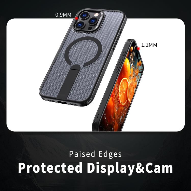 kalebol Honeycomb Cooling MagSafe Holder Phone Case, For iPhone 14, For iPhone 14 Pro, For iPhone 14 Pro Max, For iPhone 13 Pro Max
