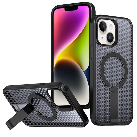 kalebol Honeycomb Cooling MagSafe Holder Phone Case, For iPhone 14, For iPhone 14 Pro, For iPhone 14 Pro Max, For iPhone 13 Pro Max