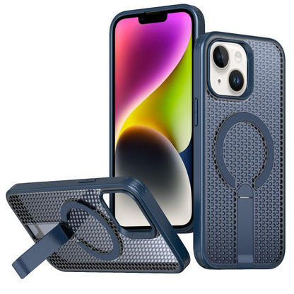 kalebol Honeycomb Cooling MagSafe Holder Phone Case, For iPhone 14, For iPhone 14 Pro, For iPhone 14 Pro Max, For iPhone 13 Pro Max