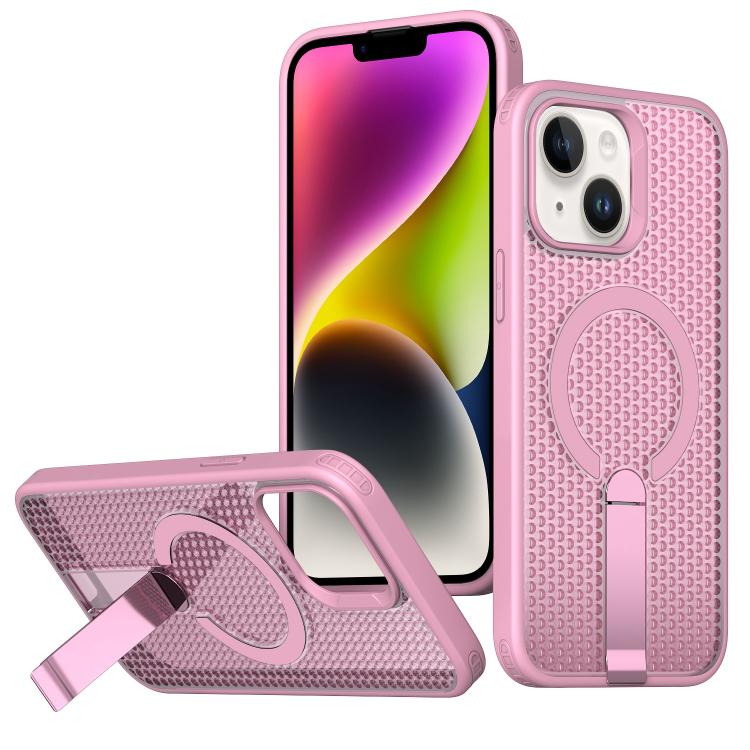 kalebol Honeycomb Cooling MagSafe Holder Phone Case, For iPhone 14, For iPhone 14 Pro, For iPhone 14 Pro Max, For iPhone 13 Pro Max