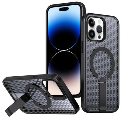 kalebol Honeycomb Cooling MagSafe Holder Phone Case, For iPhone 14 Pro Max, For iPhone 13 Pro Max, For iPhone 13