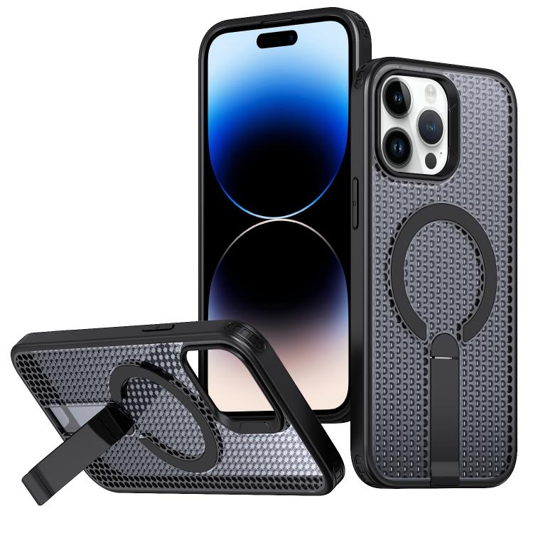 kalebol Honeycomb Cooling MagSafe Holder Phone Case, For iPhone 14, For iPhone 14 Pro, For iPhone 14 Pro Max, For iPhone 13 Pro Max