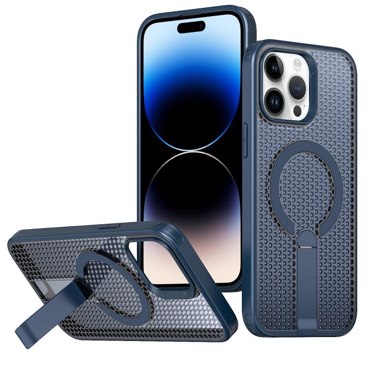 kalebol Honeycomb Cooling MagSafe Holder Phone Case, For iPhone 14, For iPhone 14 Pro, For iPhone 14 Pro Max, For iPhone 13 Pro Max