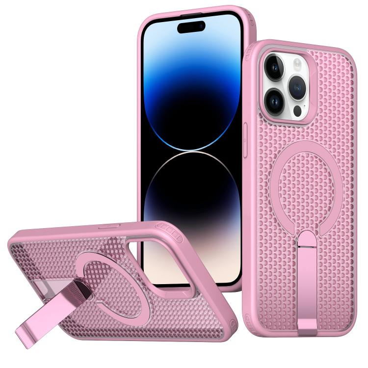 kalebol Honeycomb Cooling MagSafe Holder Phone Case, For iPhone 14, For iPhone 14 Pro, For iPhone 14 Pro Max, For iPhone 13 Pro Max