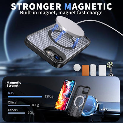 kalebol Honeycomb Cooling MagSafe Holder Phone Case, For iPhone 17e / 16e, For iPhone 17 Pro Max, For iPhone 17 Pro, For iPhone 17