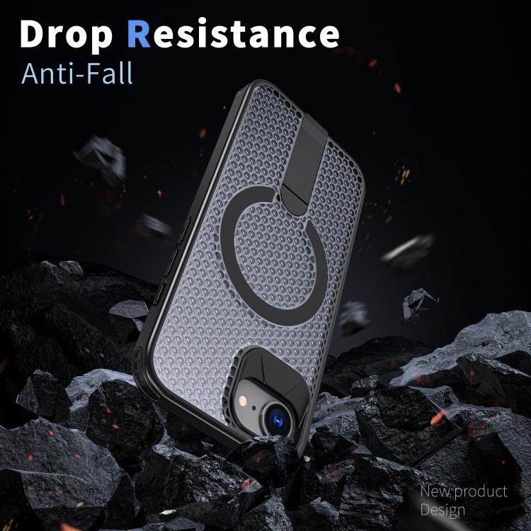 kalebol Honeycomb Cooling MagSafe Holder Phone Case, For iPhone 17e / 16e, For iPhone 17 Pro Max, For iPhone 17 Pro, For iPhone 17