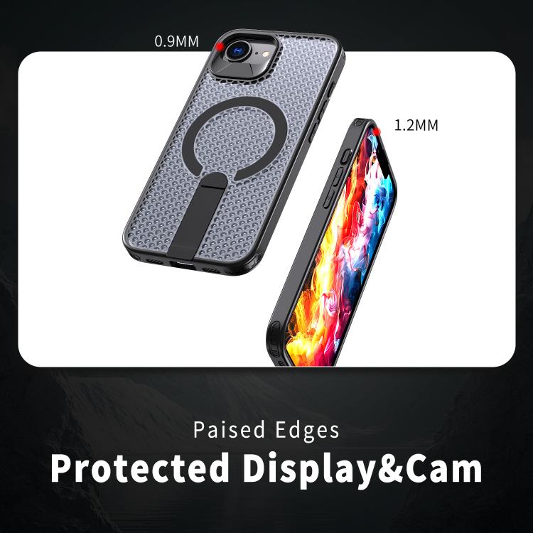kalebol Honeycomb Cooling MagSafe Holder Phone Case, For iPhone 17e / 16e, For iPhone 17 Pro Max, For iPhone 17 Pro, For iPhone 17