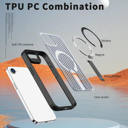 kalebol Honeycomb Cooling MagSafe Holder Phone Case, For iPhone 17e / 16e, For iPhone 17 Pro Max, For iPhone 17 Pro, For iPhone 17