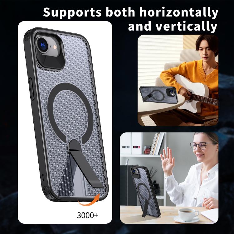 kalebol Honeycomb Cooling MagSafe Holder Phone Case, For iPhone 17e / 16e, For iPhone 17 Pro Max, For iPhone 17 Pro, For iPhone 17