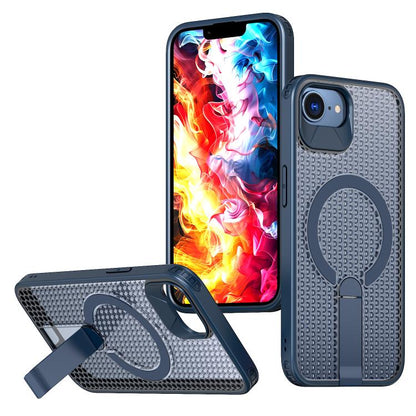 kalebol Honeycomb Cooling MagSafe Holder Phone Case, For iPhone 17e / 16e, For iPhone 17 Pro Max, For iPhone 17 Pro, For iPhone 17