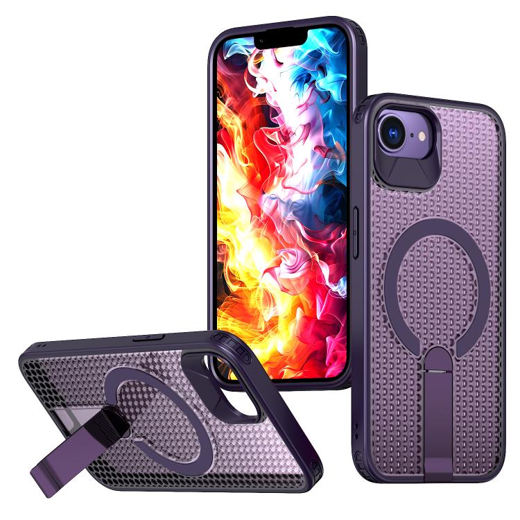 kalebol Honeycomb Cooling MagSafe Holder Phone Case, For iPhone 17e / 16e, For iPhone 17 Pro Max, For iPhone 17 Pro, For iPhone 17