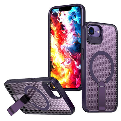 kalebol Honeycomb Cooling MagSafe Holder Phone Case, For iPhone 17e / 16e, For iPhone 17 Pro Max, For iPhone 17 Pro, For iPhone 17