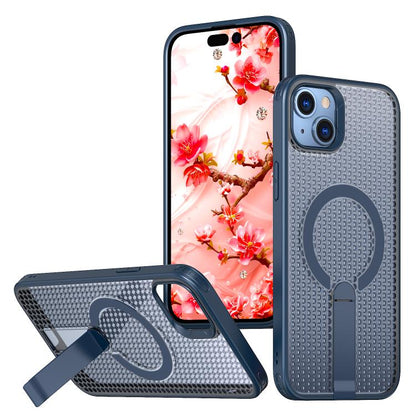 kalebol Honeycomb Cooling MagSafe Holder Phone Case, For iPhone 15, For iPhone 14 Plus, For iPhone 14, For iPhone 14 Pro