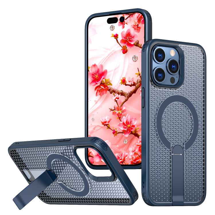 kalebol Honeycomb Cooling MagSafe Holder Phone Case, For iPhone 15, For iPhone 14 Plus, For iPhone 14, For iPhone 14 Pro