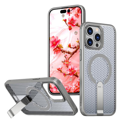 kalebol Honeycomb Cooling MagSafe Holder Phone Case, For iPhone 14, For iPhone 14 Pro, For iPhone 14 Pro Max, For iPhone 13 Pro Max