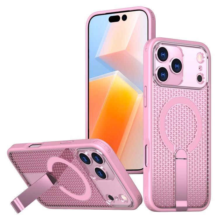 kalebol Honeycomb Cooling MagSafe Holder Phone Case, For iPhone 18 Pro, For iPhone 18 Pro Max, For iPhone 17e / 16e, For iPhone 17 Pro Max