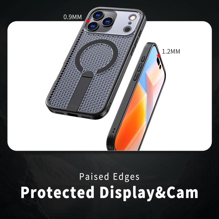 kalebol Honeycomb Cooling MagSafe Holder Phone Case, For iPhone 18 Pro, For iPhone 18 Pro Max, For iPhone 17e / 16e, For iPhone 17 Pro Max