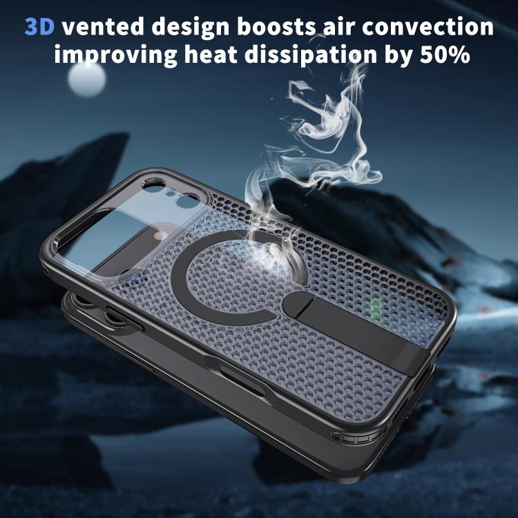 kalebol Honeycomb Cooling MagSafe Holder Phone Case, For iPhone 18 Pro, For iPhone 18 Pro Max, For iPhone 17e / 16e, For iPhone 17 Pro Max