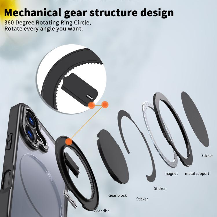 Kalebol 360-degree Rotating MagSafe Magnetic Holder Phone Case, For iPhone 17, For iPhone Air, For iPhone 16 Plus