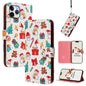 Christmas Series Buckle Leather Phone Case with Hand Strap, For iPhone 13 mini, For iPhone 12 Pro / 12, For iPhone 12 Pro Max, For iPhone 12 mini