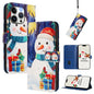 Christmas Series Buckle Leather Phone Case with Hand Strap, For iPhone 16, For iPhone 15 Pro Max, For iPhone 15 Pro, For iPhone 15 Plus