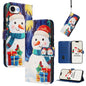 Christmas Series Buckle Leather Phone Case with Hand Strap, For iPhone 18 Pro / 17 Pro, For iPhone 18 Pro Max / 17 Pro Max, For iPhone 17e / 16e, For iPhone 17