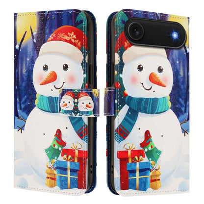 Christmas Series Buckle Leather Phone Case with Hand Strap, For iPhone Air, For iPhone 16 Pro Max, For iPhone 16 Pro, For iPhone 16 Plus