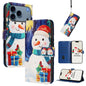 Christmas Series Buckle Leather Phone Case with Hand Strap, For iPhone 18 Pro / 17 Pro, For iPhone 18 Pro Max / 17 Pro Max, For iPhone 17e / 16e, For iPhone 17