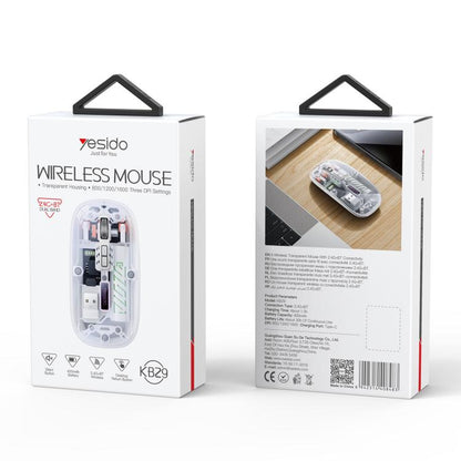 Yesido KB29 Transparent Bluetooth Dual Mode Wireless Mouse