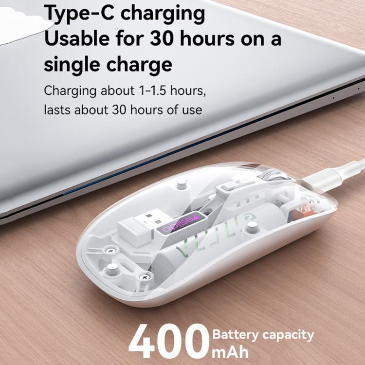 Yesido KB29 Transparent Bluetooth Dual Mode Wireless Mouse