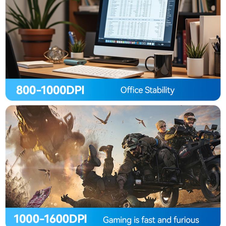 Yesido KB29 Transparent Bluetooth Dual Mode Wireless Mouse