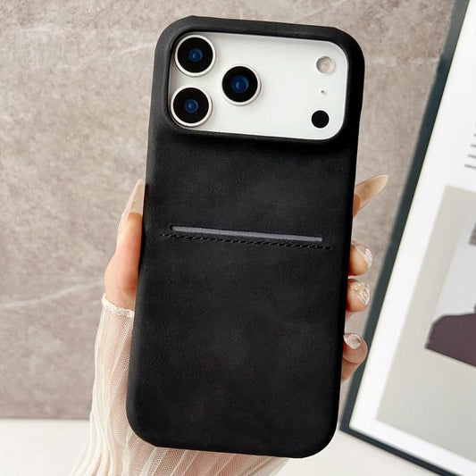 Skin Feel Sheepskin Card Slot Phone Case, For iPhone 17 Pro Max, For iPhone 17 Pro, For iPhone 17, For iPhone Air