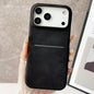 Skin Feel Sheepskin Card Slot Phone Case, For iPhone 18 Pro / 17 Pro, For iPhone 18 Pro Max / 17 Pro Max, For iPhone 17, For iPhone Air