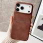Skin Feel Sheepskin Card Slot Phone Case, For iPhone 18 Pro / 17 Pro, For iPhone 18 Pro Max / 17 Pro Max, For iPhone 17, For iPhone Air