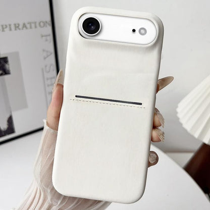 Skin Feel Sheepskin Card Slot Phone Case, For iPhone 18 Pro / 17 Pro, For iPhone 18 Pro Max / 17 Pro Max, For iPhone 17, For iPhone Air